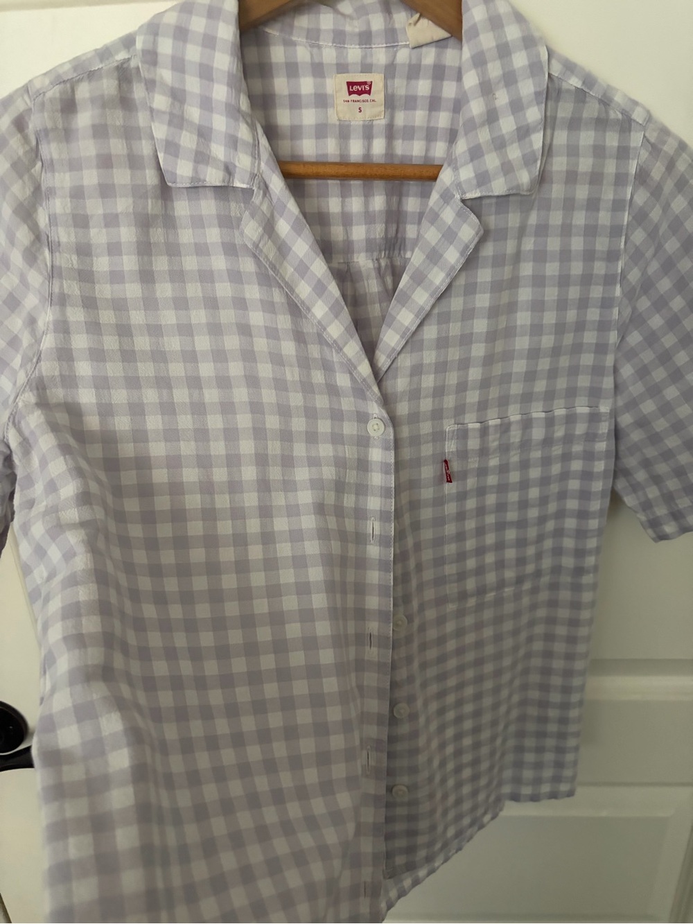 Levi's Lavender Gingham Short-Sleeve Shirt